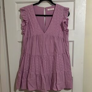 Mustard Seed Lilac Romper with Pockets